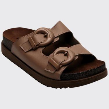 Imagem de Sandália Slide Feminina Flatform Papete Fivela Moleca 5500.103.9569, N