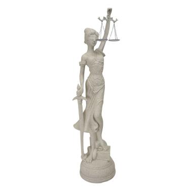 Imagem de Escultura Decorativa Dama da Justiça em Resina Areia 75cm 16960-PL