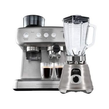 Imagem de Kit Cafeteira Espresso Xpert Oster com Liquidificador New Osterizer Aço Escovado 220V