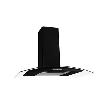 Imagem de Coifa de Parede Nardelli 80cm Vidro Curvo Duto Slim Black com LED e Filtro de Carvão 110V