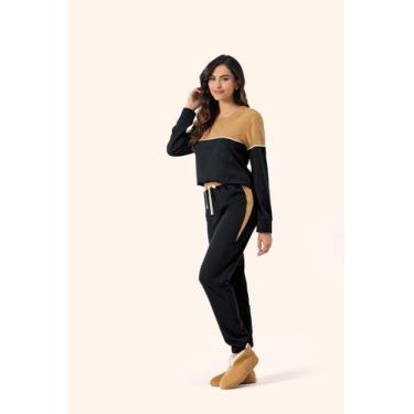 Imagem de Pijama Feminino Manga Longa Gentileza em Algodão - Lua Encantada - G