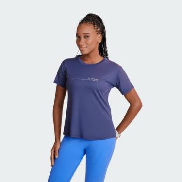Imagem de Camiseta Lupo Sport Básica Poliamida Feminina Tamanho:GCor:Azul, G, Az