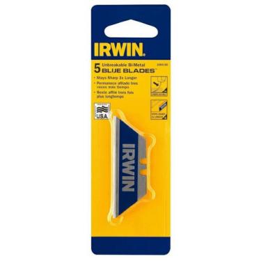 Imagem de Lâmina para Estilete Pro-touch Blue Blade Alta Durabilidade com Sistema de Troca Prático Azul Irwin 5 Peças