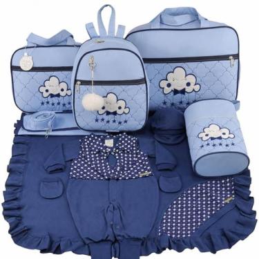 Imagem de Kit Bolsa de Maternidade 3 Peças Nuvem Saída Menino - LET BABY BOLSAS 