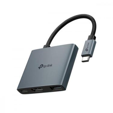 Imagem de Hub USB tipo C 3 em 1, alumínio, HDMI 4K60Hz, USB 3.0 de até 5Gbps e U