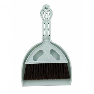 Imagem de Kit Pá de Lixo com Escova Luxo Cabo Anatômico Limpeza Prática Resistente Design Decorado para Uso Doméstico e Comercial