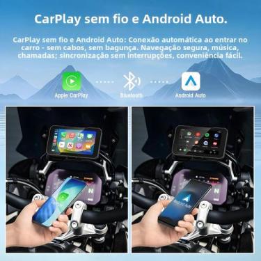 Imagem de GPS Para Motocicleta Com Tela Touchscreen À Prova d'Água De 5 Polegada