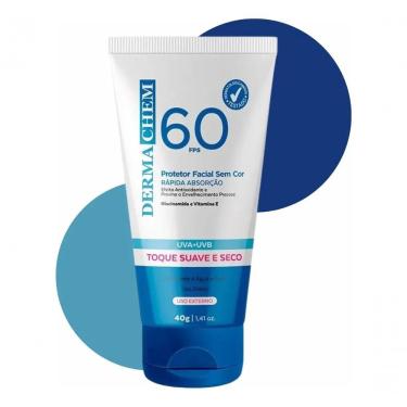 Imagem de Protetor Solar Facial FPS 60 sem Cor Oil-Free Acabamento Matte Controle Oleosidade Dermachem 40G