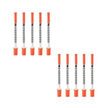 Imagem de Seringas Veterinárias Plásticas Descartáveis De 0,5ml Com Agulhas Para