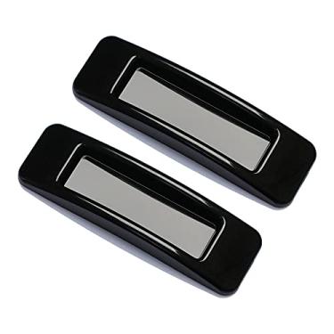 Imagem de 1Pair Plástico Armário Guarda-roupa multifuncional puxa autoadesivo aberto puxador de porta deslizante Maçanetas de móveis interiores, preto