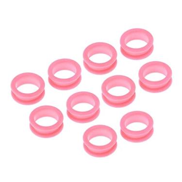 Imagem de dailymall 10 tesouras de barbeiro para cabeleireiro, anéis, 11 cores - rosa