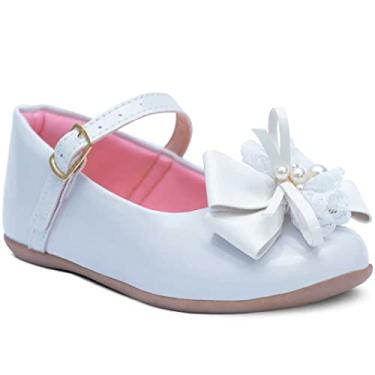 Imagem de Sapatilha Popidi Infantil Menina Laço Perola Renda 02.23 (Branco, BR, Criança de 1 a 3 anos, Numérico, 23)