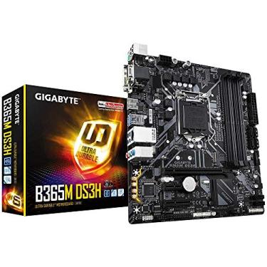 Imagem de GIGABYTE B365M DS3H (LGA1151/Intel/Micro ATX/USB 3.1 Gen 1 (USB3.0) Tipo A/DDR4/placa-mãe), 26,5 x 26,5 x 5,4 cm