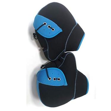 Imagem de Yajun Luvas de guidão para motocicleta, aquecedores de mão, luvas de inverno, MTB para moto quádruplo impermeável, capa azul