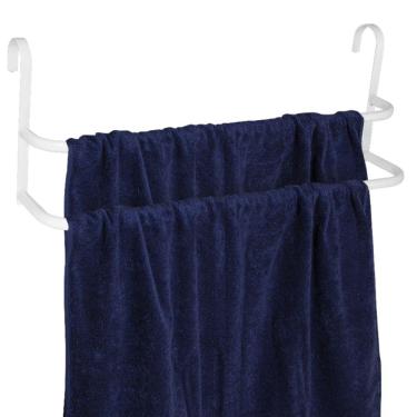 Imagem de Porta Toalhas Toalheiro Duplo Branco Plus Para Box 60cm