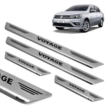 Imagem de Acessorios Soleira Aço Inox Proteção Porta Voyage 2021 2022