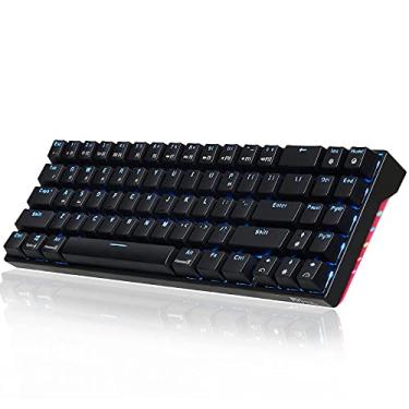Teclado mecânico com switches vermelhos azuis, teclado de alumínio RGB  retroiluminado de 104 teclas teclado usb com fio usb para jogos e  digitação