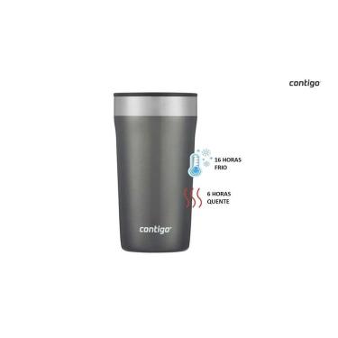 Imagem de Copo Termico Cerveja Tampa Street Aço Inox 473Ml Cinza