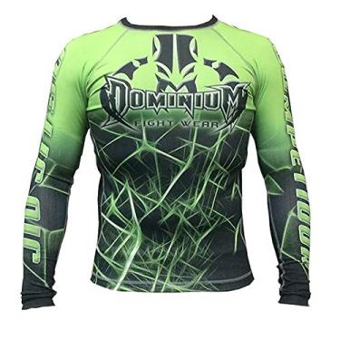 Imagem de Camisa Rash Guard de Compressão Termica - Neon Verde Jiu Jitsu - XGG