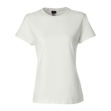 Imagem de Camiseta feminina de algodão Nano-T Hanes, Branco, Medium