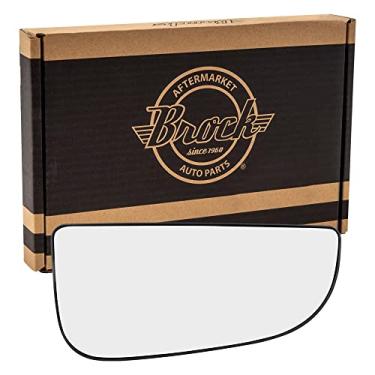 Imagem de Brock Vidro e base do espelho de reboque externo do lado do passageiro de substituição compatível com 2009 1500, 2010-2018 1500/2500/3500 e 2019-2021 1500 Classic