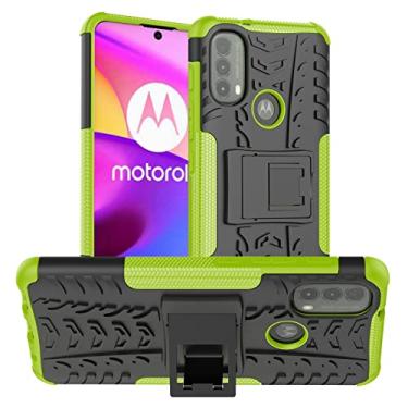 Imagem de YUNCHAO Caixa de telefone Para Motorola Moto E40 Textura TPU + PC Caixa de telefone com suporte capa para celular