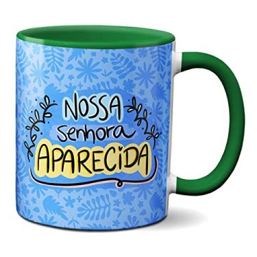 Imagem de Caneca Nossa Senhora Aparecida Manto Protetor Padroeira (Verde)