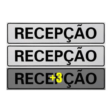 Imagem de Combo 6 Placas De Sinalização Recepção 30x7 Acesso - B-503 F9e