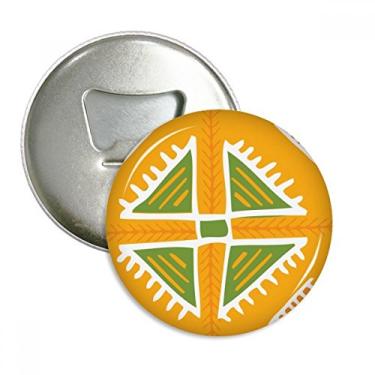 Imagem de Emblema multifuncional com símbolo de ímã de geladeira e símbolo multifuncional de totems do México triângulo amarelo