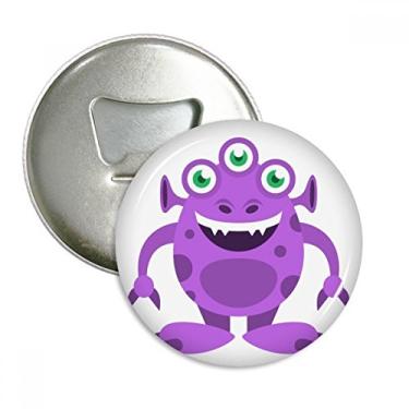 Imagem de Emblema Multifuncional Universe Alien Monster Purple Alien Abridor de Garrafas Ímã de Geladeira