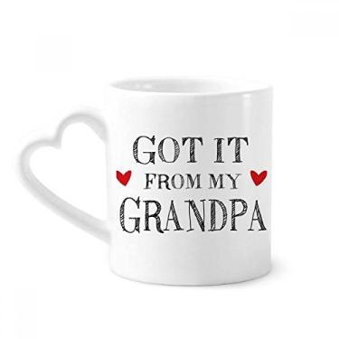 Imagem de Got It From My Grandpa Presente Caneca Café Cerâmica Copos Copo Coração Vidro