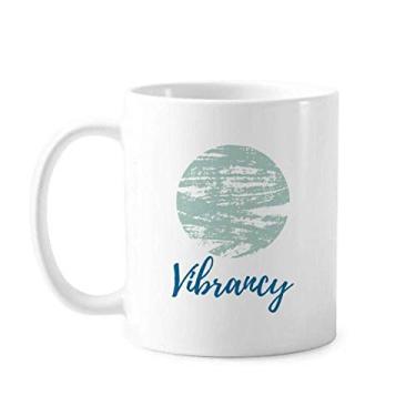 Imagem de Caneca de cerâmica com tinta verde abstrata com arte de plantas de cerâmica para café e porcelana