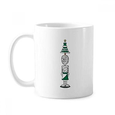 Imagem de Egito múmia Hórus árvore de Natal 01 caneca cerâmica xícara de café porcelana louça