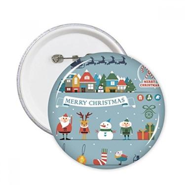 Imagem de Mas, boneco de neve, festival, Papai Noel, alfinetes redondos, emblema, acessório, decoração, 5 peças