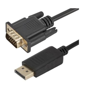 Imagem de Cabo Adaptador Displayport X Vga Macho 1.80 Metros Banhado Vídeo pc