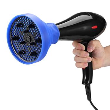 Imagem de Difusor de secador de cabelo, secador de cabelo dobrável capa difusor para 4 ~ 5 cm de diâmetro do bocal do secador de cabelo (azul)