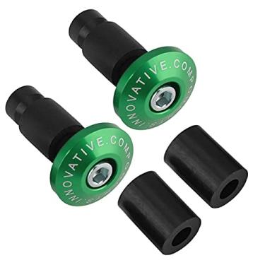 Imagem de Plugue de extremidade de barra, 22 mm 7/8 polegadas Tampas de plugue deslizante do guidão da motocicleta, extremidades da barra de alumínio guidão para a maioria das bicicletas Mountain Bike Road Bike MTB (verde)