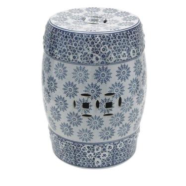 Imagem de Seat Garden Branco com Azul de Cerâmica