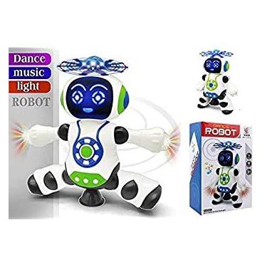Imagem de Brinquedo Robô Musical 360 Graus Com Som E Luz Ótimo Presente Brinquedo Boneco Musical Com Luz Dance Robot Robô Que Dança DIA DAS CRIANÇAS