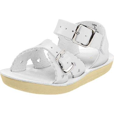 Imagem de Salt Water Sandals Sandália de coração da Hoy Shoe (bebê/criança pequena/criança grande), Branco, 5 Infant