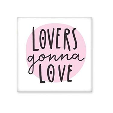 Imagem de Lovers Ganna Love Citação Azulejo de Cerâmica Brilhante Banheiro Cozinha Parede
