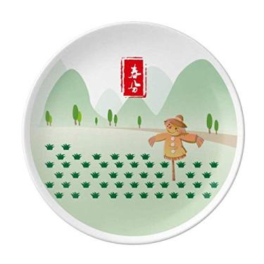 Imagem de Vernal Equinox Twenty Four Solar Term Plate Decorativa Porcelana Salver Prato de Jantar