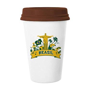 Imagem de Copo de cerâmica para copo de café de cerâmica com papagaio Corcovado para montagem de futebol