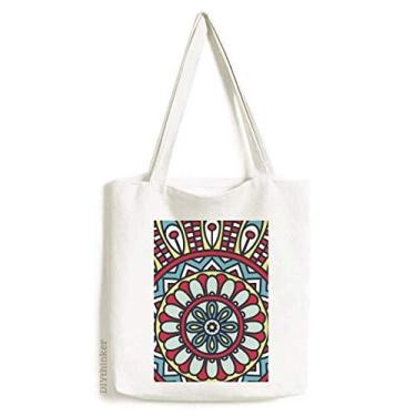 Imagem de Impressão de repetição de tecido vermelho, azul, colorido, arte, sacola de compras, bolsa casual