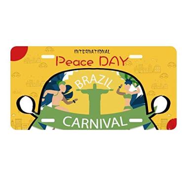 Imagem de DIYthinker Mount Corcovado Hula Brasil Carnaval Placa Etiqueta Decoração Carro Dia da Paz