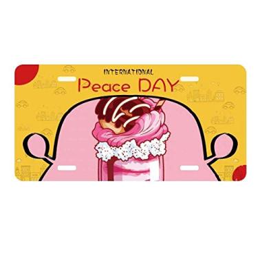 Imagem de DIYthinker Garrafa de chocolate para biscoitos sorvete placa etiqueta decoração de carro dia da paz