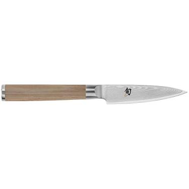Imagem de Shun Faca de cozinha clássica loura de 8,88 cm, pequena, ágil para descascar, descarte, aparar e mais, faca de corte preciso, faca de cozinha japonesa feita à mão