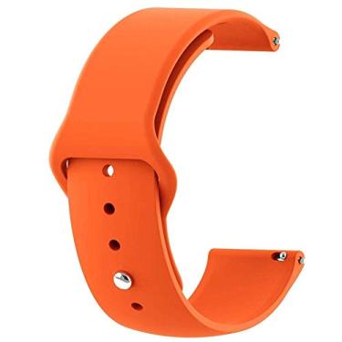 Imagem de Pulseira Sport Nandos-Store compatíveis com Samsung Galaxy Watch 3-41mm ou 45mm - (45mm - Laranja tipo apple)