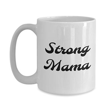 Imagem de Caneca Strong Mama – Caneca de café – Utensílios de cozinha de cerâmica para presentes – Chá chocolate quente