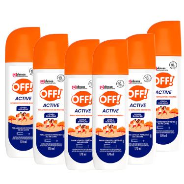 Imagem de Repelente Off Active Spray 170ml - KIT C/ 6 UNIDADES